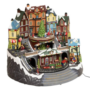 Village Noël lumineux gare...