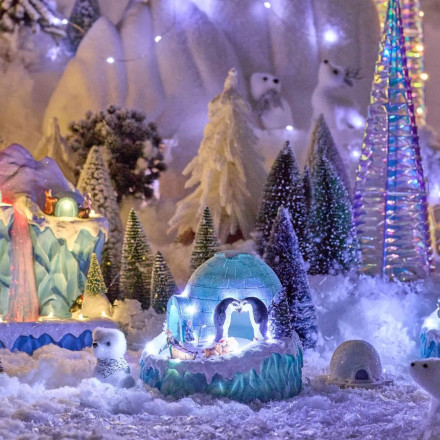 Village de Noël igloo animé et lumineux - Le Dépôt Bailleul