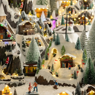 Village de Noël location de ski lumineux et animé - Le Dépôt Bailleul
