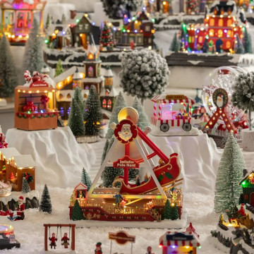 Village de Noël traineau du Père Noël animé - Le Dépôt Bailleul