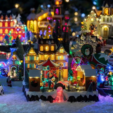 Village Marché de Noël animé et lumineux - Le Dépôt Bailleul
