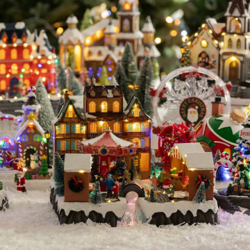 Village Marché de Noël animé et lumineux - Le Dépôt Bailleul