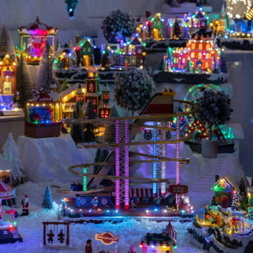 Village de Noël Grand Huit animé et lumineux - Le Dépôt Bailleul