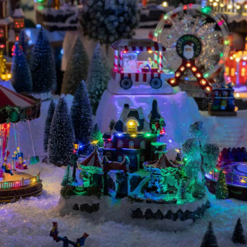 Fête foraine de noël animée et lumineuse - Le dépôt Bailleul.