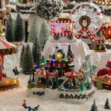 Fête foraine de noël animée et lumineuse - Le dépôt Bailleul.