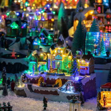 Déco Noël thème gare lumineux musical animé - Le Dépôt Bailleul