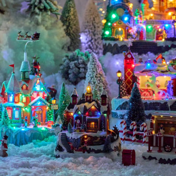 Atelier du Père Noël lumineux, musical et animé - Le Dépôt Bailleul