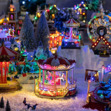 Carrousel de Noël animé, musical et lumineux  Le Dépôt Bailleul