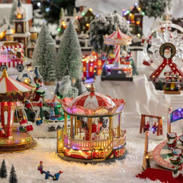 Carrousel de Noël animé, musical et lumineux  Le Dépôt Bailleul