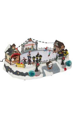 Patinoire de noël animée,...