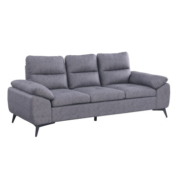 Canapé 3 places Soan simili gris foncé - Le Dépôt Bailleul