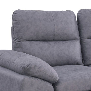 Canapé 3 places Soan simili gris foncé - Le Dépôt Bailleul