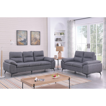 Canapé 2 places Soan simili gris foncé - Le Dépôt Bailleul