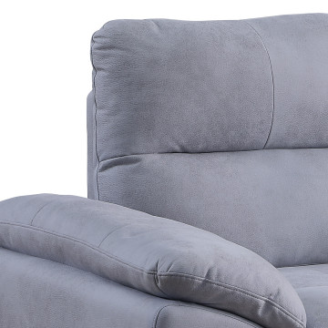 Canapé 2 places Soan simili gris clair - Le Dépôt Bailleul