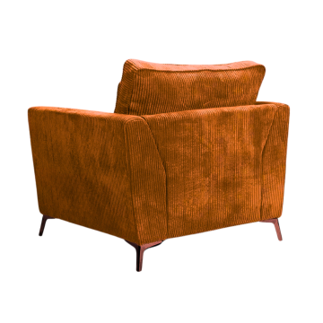 Fauteuil Isla velours côtelé ambre - Le Dépôt Bailleul