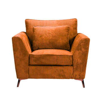 Fauteuil Isla velours côtelé ambre - Le Dépôt Bailleul