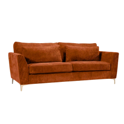 Canapé 3 places Isla velours côtelé ambre - Le Dépôt Bailleul