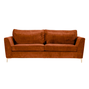Canapé 3 places Isla velours côtelé ambre - Le Dépôt Bailleul