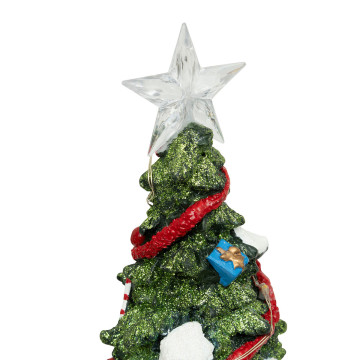 Village lumineux sapin de Noël 13 LED multicolore musical animé - Le Dépôt Bailleul