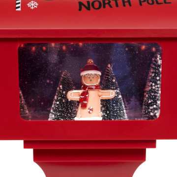 Décoration de Noël boîte aux lettes lumineuse 4 LED rouge - Le Dépôt Bailleul