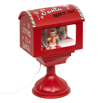 Décoration de Noël boîte aux lettes lumineuse 4 LED rouge - Le Dépôt Bailleul