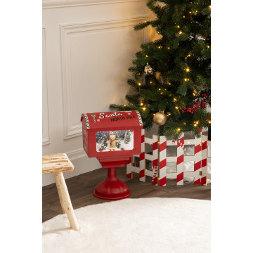 Décoration de Noël boîte aux lettes lumineuse 4 LED rouge - Le Dépôt Bailleul