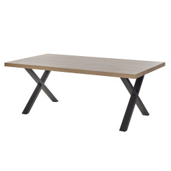 Table à manger 200 x 95 cm pieds en croix Ariel - Le Dépôt Bailleul