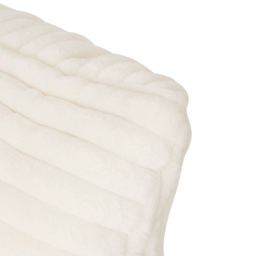 Fauteuil XL velours côtelé blanc Muzi Atmosphera - Le Dépôt Bailleul