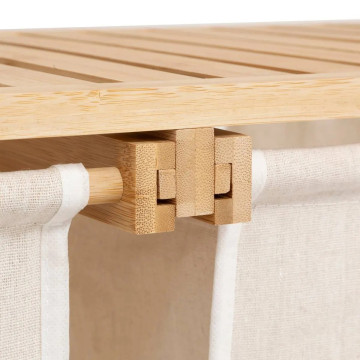 Etagère avec paniers à linge bambou Tidy Box 5five - Le Dépôt Bailleul