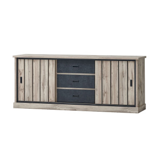 Buffet 2 portes 3 tiroirs Lena