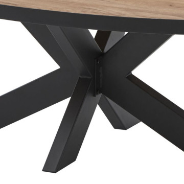 Table basse ovale 130x70 cm pieds étoile Lio - Le Dépôt Bailleul