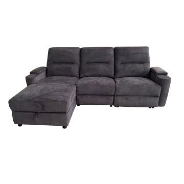 Canapé angle gauche relax électrique gris Gabin - Le Dépôt Bailleul