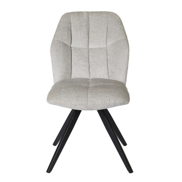 Chaise ST2319 gris clair pieds métal noir - Le Dépôt Bailleul