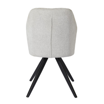 Chaise ST2319 gris clair pieds métal noir - Le Dépôt Bailleul