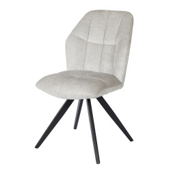 Chaise ST2319 gris clair pieds métal noir - Le Dépôt Bailleul