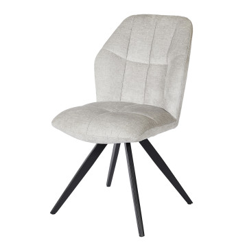 Chaise ST2319 gris clair pieds métal noir - Le Dépôt Bailleul