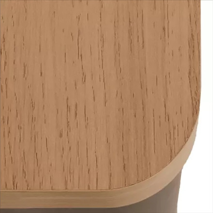 Table à manger 190 x 90 cm arrondis noir/naturel - Le Dépôt Bailleul