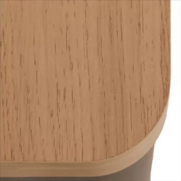 Table à manger 190 x 90 cm arrondis noir/naturel - Le Dépôt Bailleul