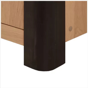 Buffet 4 portes 1 tiroir arrondis naturel/noir - Le Dépôt Bailleul