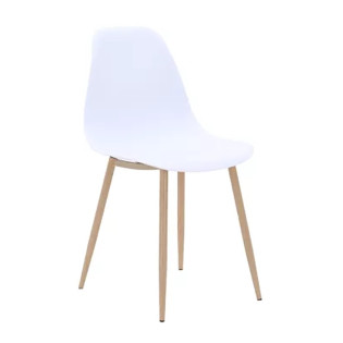 Chaise PP blanc pieds métal...