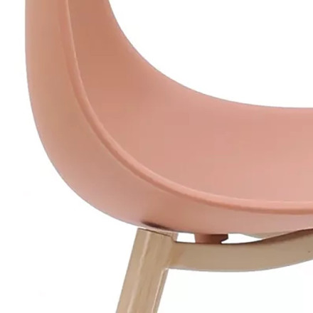Chaise PP terracotta pieds métal effet bois - Le Dépôt Bailleul