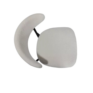 Chaise bouclette blanc structure métal noir - Le Dépôt Bailleul