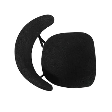 Chaise bouclette anthracite structure métal noir - Le Dépôt Bailleul