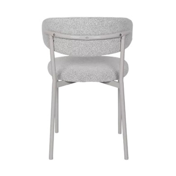 Chaise bouclette taupe structure métal beige - Le Dépôt Bailleul