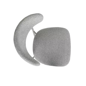 Chaise bouclette taupe structure métal beige - Le Dépôt Bailleul