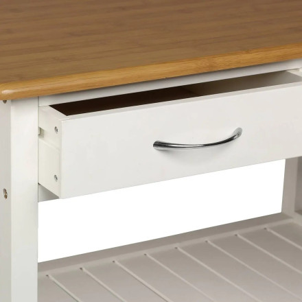 Desserte 2 niveaux 2 tiroirs blanc 5five - Le Dépôt Bailleul