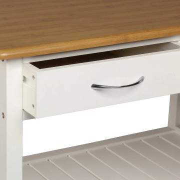 Desserte 2 niveaux 2 tiroirs blanc 5five - Le Dépôt Bailleul