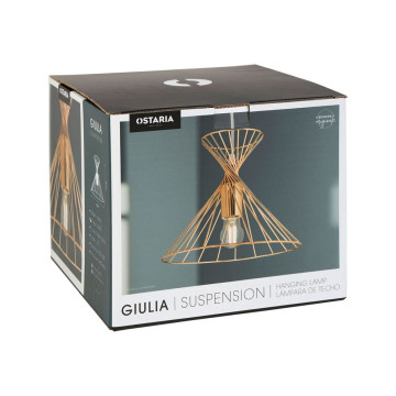 Suspension métal doré Giulia sablier Ostaria - Le Dépôt Bailleul
