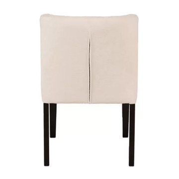 Chaise tissu ivoire pieds bois noir - Le Dépôt Bailleul