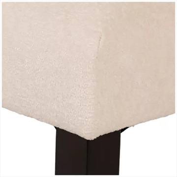 Chaise tissu ivoire pieds bois noir - Le Dépôt Bailleul